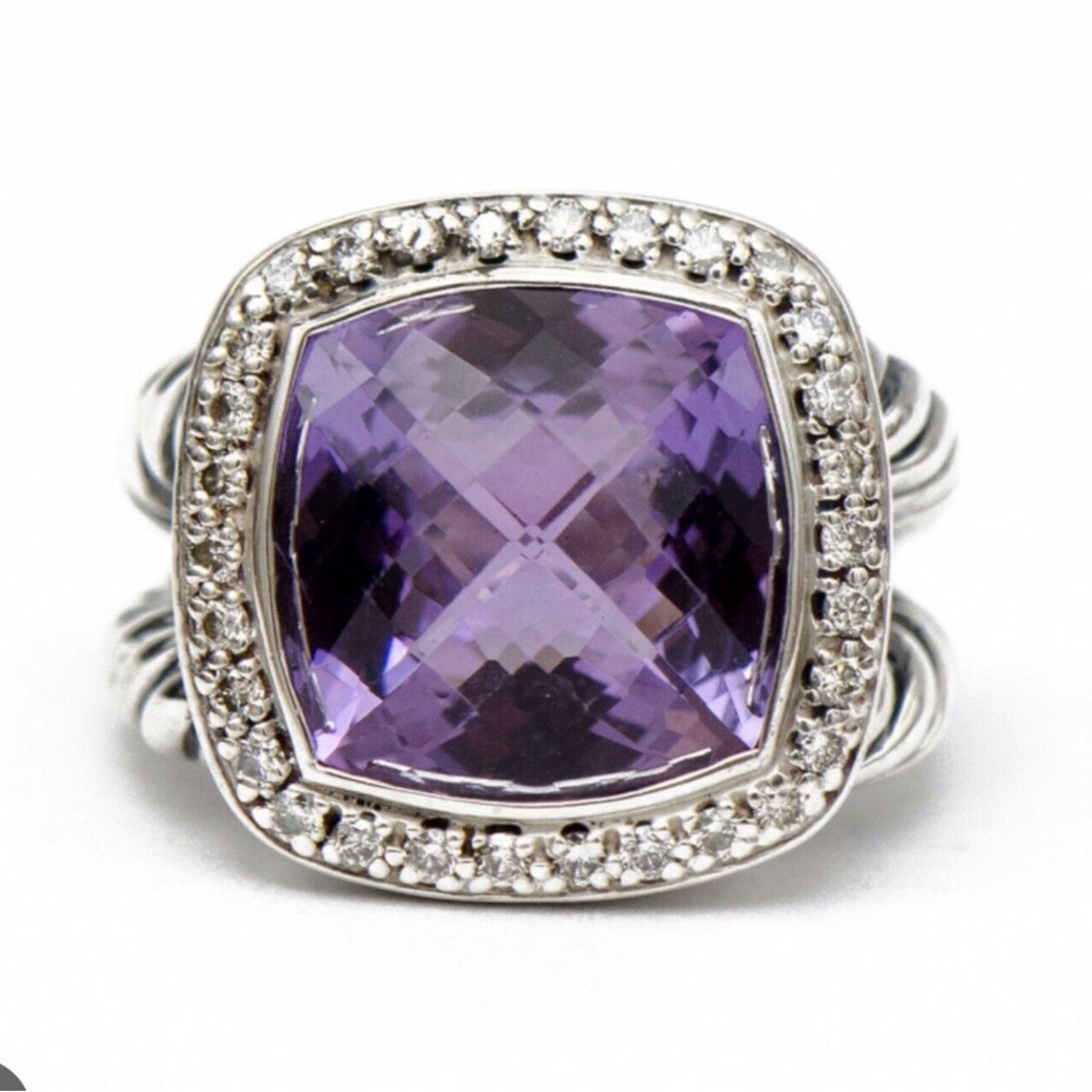 David Yurman amethyst and diamond ring